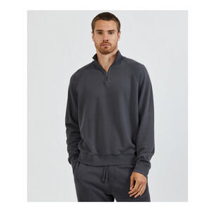 Atm Anthony Thomas Melillo Cotton Quarter Zip Sweatshirt Flint Size XL 400123
